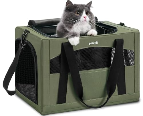 Pecute Cat Carrier w/ Privacy Partition