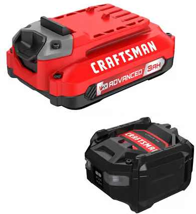 CRAFTSMAN V20 Advanced CMCB2103-CK 3 Ah Lithium-Ion Battery and Charger Starter Kit + 2 Free Tools