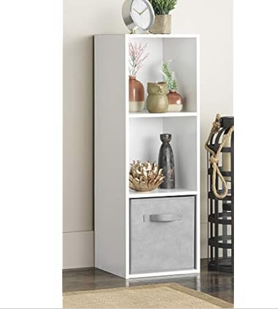 Whitmor 3-Tier Cube Storage Organizer w/ Closed Back (White)