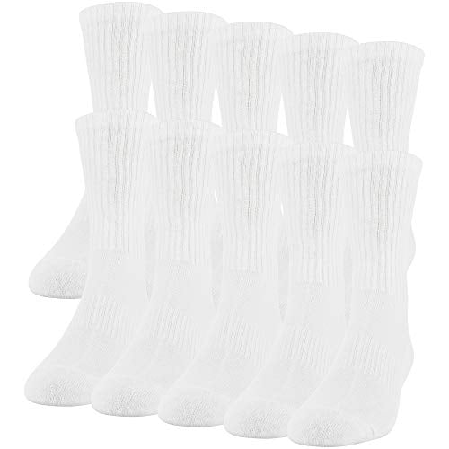 Gildan Men's Active Cotton Crew Socks 10-Pack Deal