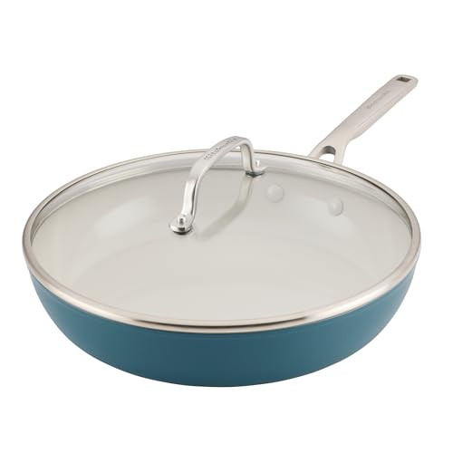 12.25" KitchenAid Hard Anodized Ceramic Induction Nonstick Cookware Frying Pan/Skillet with Lid
