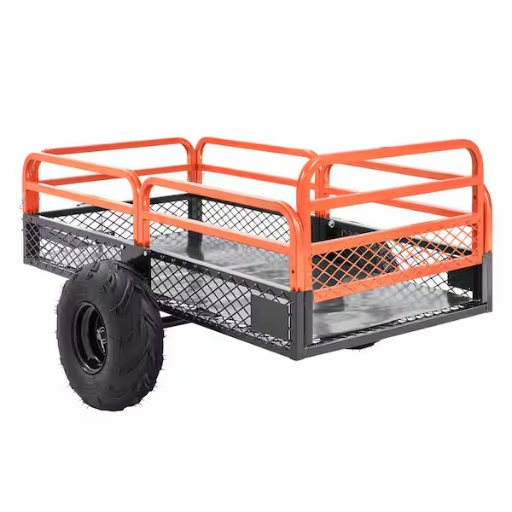 1500 lbs. 15 cu. ft. Steel Heavy-Duty ATV Trailer Dump Cart