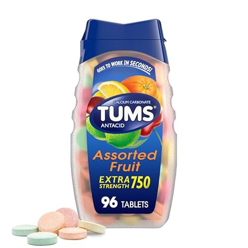 TUMS Antacid Tablets for Stomach Relief 96 Count Deal