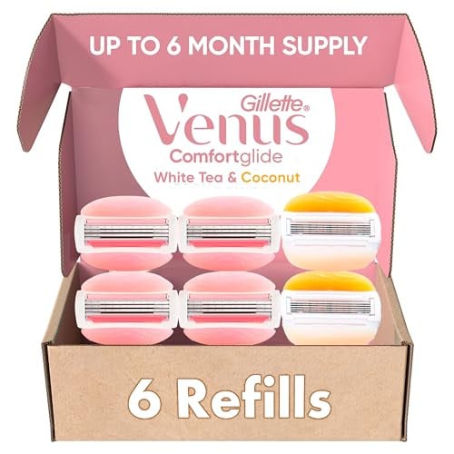 Gillette Venus ComfortGlide Women's Razor Blade Refills 6-Count Deal