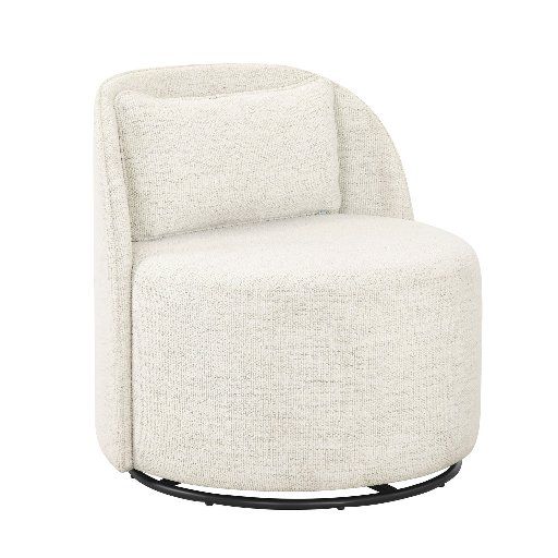 Better Homes & Gardens Juliet Modern Arch Swivel Accent Chair (Cream Boucle)
