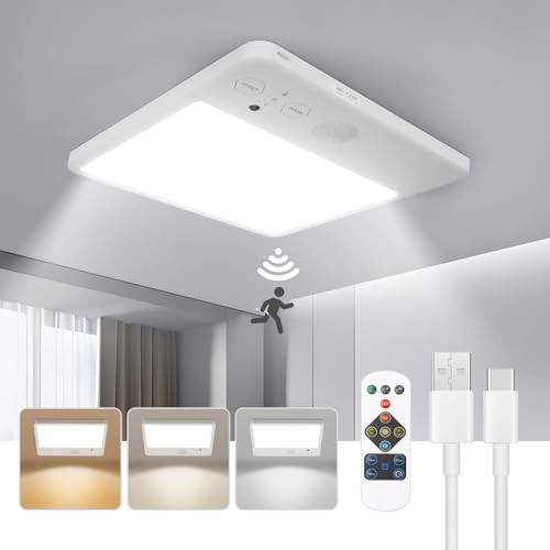 Tnight Store Rechargeable Ceiling Light w/ Remote 12000mAh IP54 Waterproof