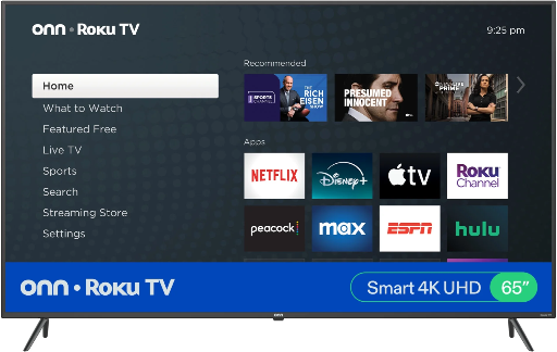 onn 65" 4K UHD LED Roku Smart Television Deal