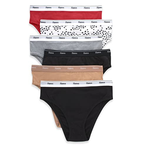 Hanes Originals Women's Underwear Hi-Leg 6-Pack