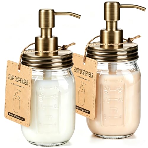 Mason Jar Liquid Soap Dispensers 2-Pack