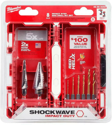 Milwaukee SHOCKWAVE Impact-Duty Titanium Step Bit Set (8-Piece) Deal