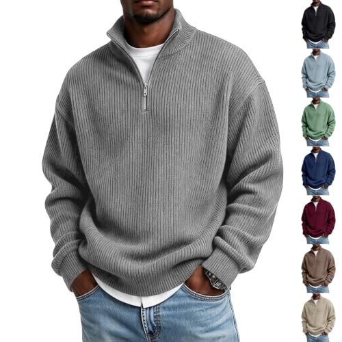 Corduroy Sweatshirts for Men Quarter-Zip Pullover Deal