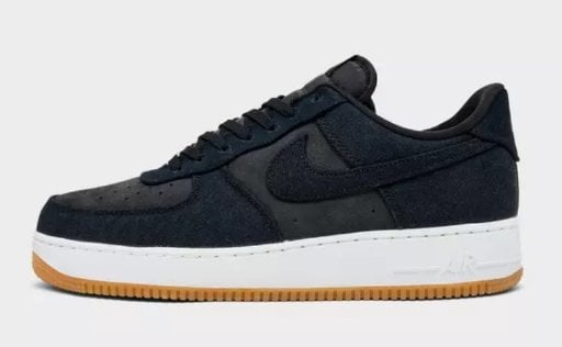 Men's Nike Air Force 1 '07 LV8 SE Canvas Casual Shoes (Black/White) Deal