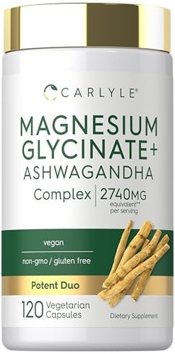 Carlyle Magnesium Glycinate with Ashwagandha 120 Capsules Deal