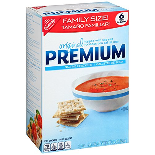 Premium Saltine Crackers 6-Pack 24oz