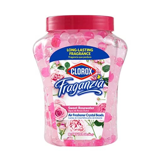 Clorox Fraganzia Crystal Gel Beads Air Freshener Sweet Rosewater 12-Oz