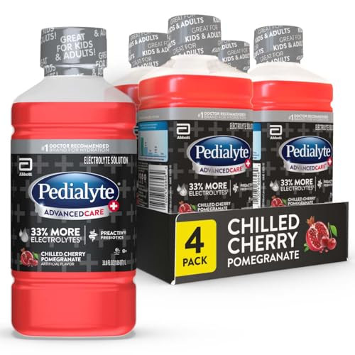 Pedialyte AdvancedCare Plus Chilled Cherry Pomegranate 4-Count