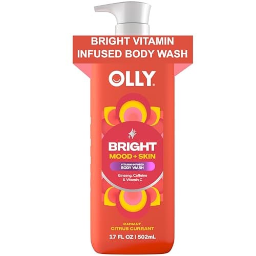 OLLY Bright Body Wash w/ Ginseng, Caffeine & Vitamin C (Citrus Currant) 17-Oz Deal