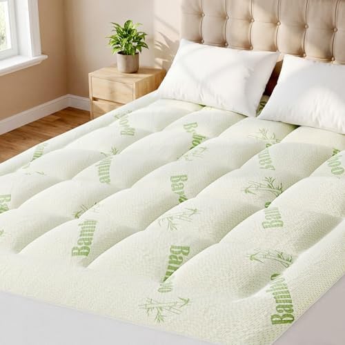 Sweetcrispy Bamboo Pillow Top Mattress Topper Twin