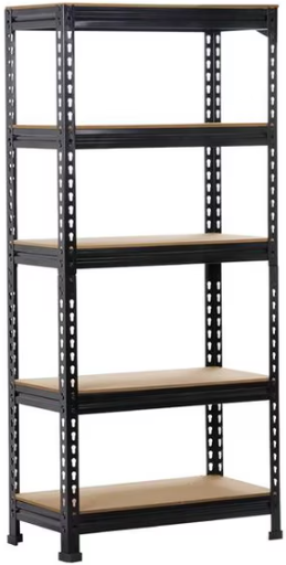 Alden Design 5-Tier Boltless Adjustable Steel Storage Shelf Unit