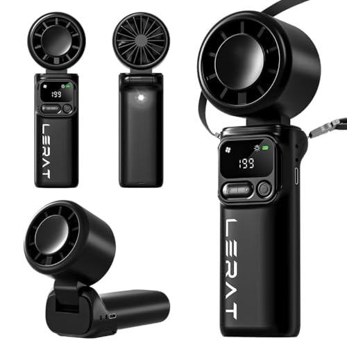 Lerat 4000mAh 5-Speed Portable Handheld Turbo Fan
