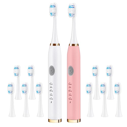 Electric Toothbrush 2-Pack with 10 Replacement Heads Deal