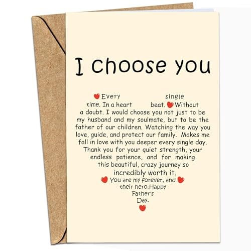 Fathers Day Card for Husband Sentimental Deal