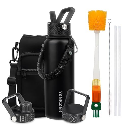 YONICOER Insulated Water Bottle + Accessories Full Set