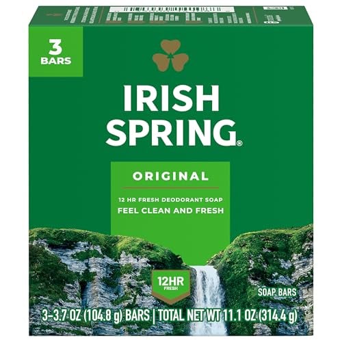 Irish Spring Bar Soap for Men, Original Clean, 24 Bars
