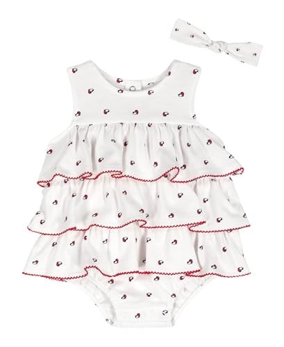 Tommy Hilfiger Baby Girls’ 2-Piece Bubble Sunsuit with Headband Deal