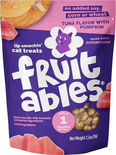 Fruitables Cat Treats Crunchy Biscuits Tuna and Pumpkin 2.5oz Deal