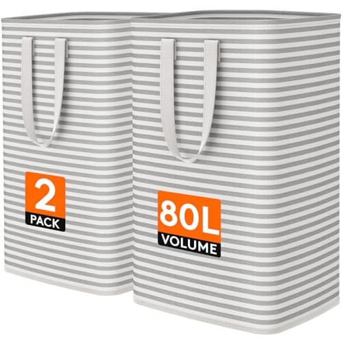 Lifewit Collapsible Laundry Baskets w/ Handles 2-Pack 80L Deal