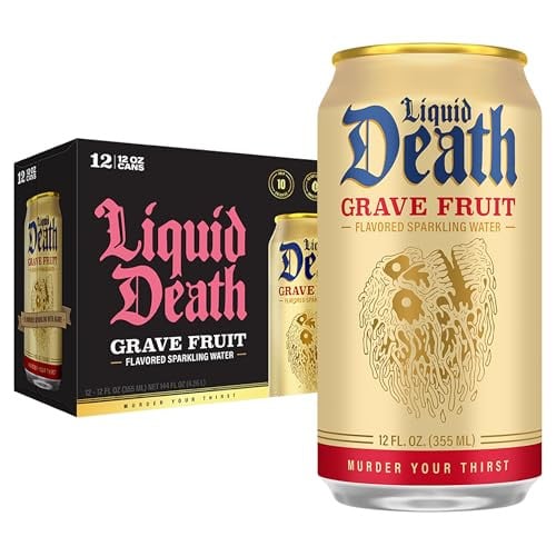 12-Pack 12-Ounce Liquid Death Soda-Flavored Sparkling Water