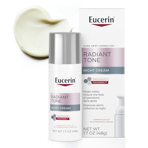 Eucerin Radiant Tone Night Cream, Dark Spot Corrector with Thiamidol, 1.7 Oz Bottle Deal
