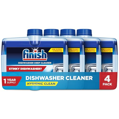 Finish Dishwasher Cleaner Liquid 8.45oz 4 Bottle