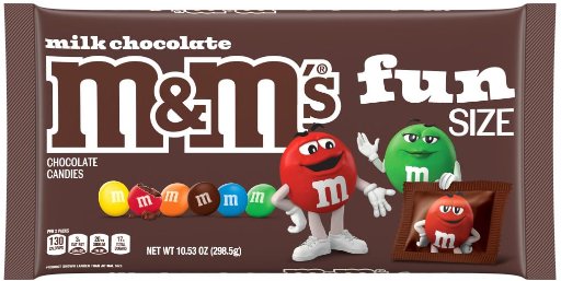 M&M's Milk Chocolate Fun Size Candy Bag 10.53-Oz