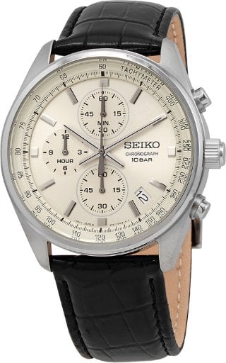 Seiko Chronograph Quartz Champagne Dial Men's Watch Deal