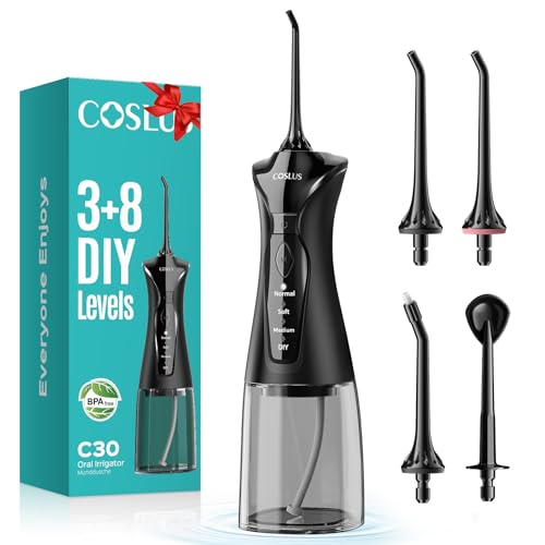 COSLUS C30 Portable Water Dental Flosser Pick Teeth Upgraded DIY Mode Deal