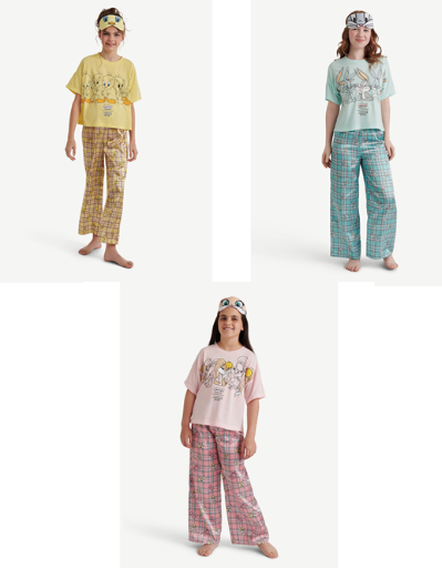 3-Piece Looney Tunes X Justice Girls' Sleep Set w/ Eyemask (5-18, Various)