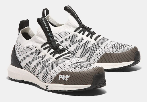 Timberland Women's Radius Composite Toe Work Sneaker Shoes (White/Black, Sizes: 7-9.5)