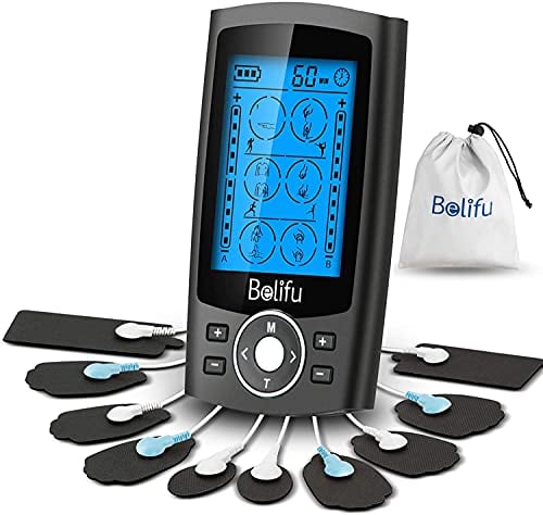 Belifu Dual Channel TENS EMS Unit 24 Modes Muscle Stimulator