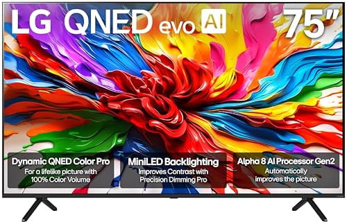 LG 75-Inch 4K UHD Mini LED QNED evo AI QNED92A Series Smart TV Deal