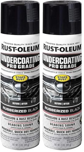 2-Pack 15 oz Rust-Oleum 248656 Professional Grade Rubberized Undercoating Spray