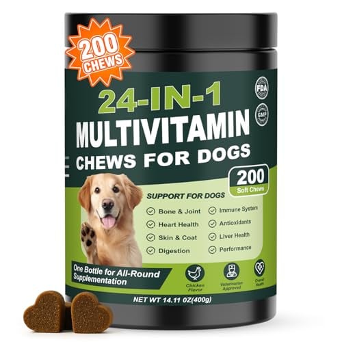 24-in-1 Dog Multivitamins Chewable, 200 Count Deal