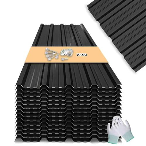 20 Pcs Metal Roofing Panels 42.52x17.7in
