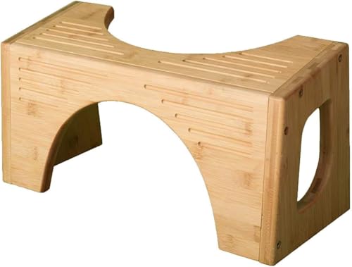 Adjustable Squatty Potty The Original Bamboo Toilet Flip Stool 7" & 9" Deal