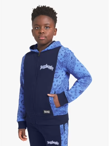 Dogg Supply by Snoop Dogg Little Boys & Big Boys Bandana Print Zip Front Hoodie Deal