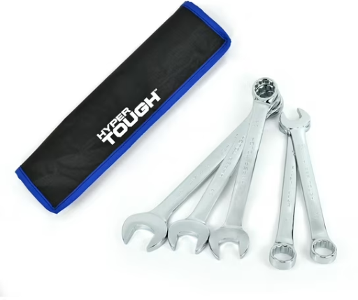Hyper Tough 5-Piece Jumbo Combination Wrench Set, Metric