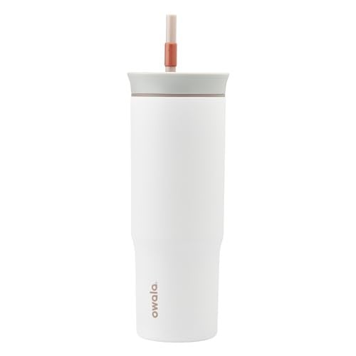 24-Ounce Owala Stainless Steel Insulated Travel Tumbler w/ Straw (Iced Tea)