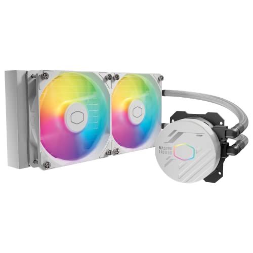Cooler Master 240L Core 240mm AIO CPU Liquid Cooler w/ ARGB Fans (White) Deal