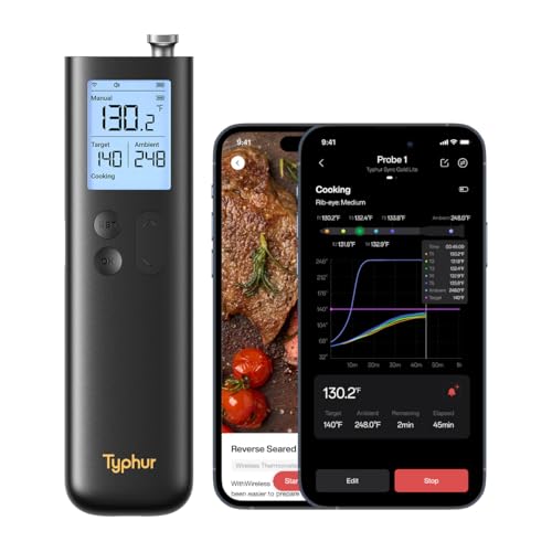 Typhur SYNC Gold Lite Wireless Meat Thermometer (Black)
